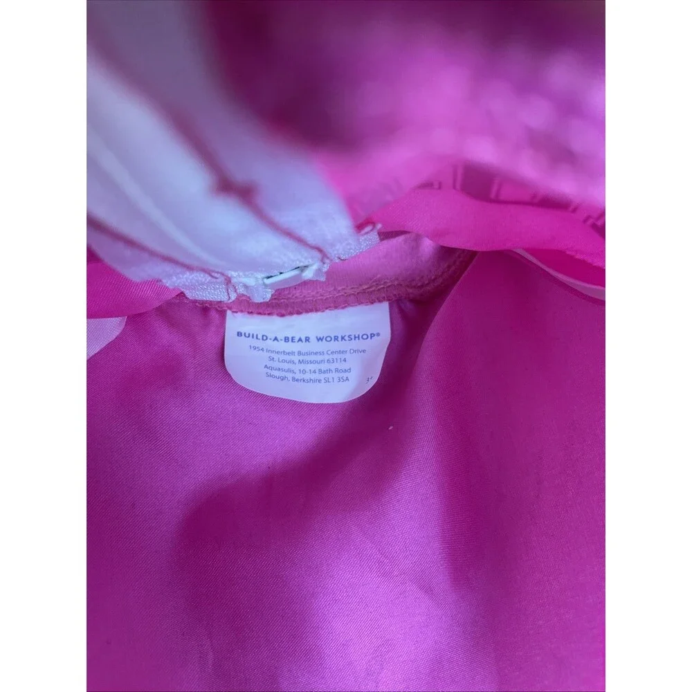 Build A Bear Pink Satin Jacket for Plush Bear NEW YORK Design Silky
